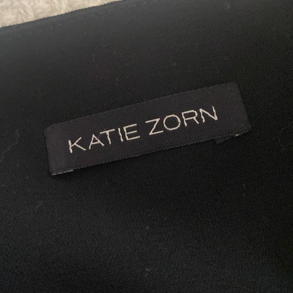 KATIE ZORN Black Strapless Wide Leg Jumpsuit Romper 4 - Picture 3 of 5